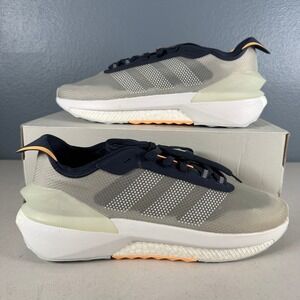 Adidas Avryn Mens Running Shoes Grey Navy Orange HP5971 Size 10 New